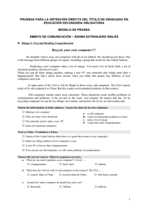 Ámbito de Comunicación: Inglés