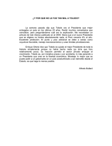 ¿Y POR QUE NO LE FUE TAN MAL A TOLEDO? La semana