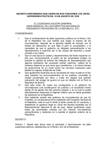 decreto disponiendo que cesen en sus funciones los jefes
