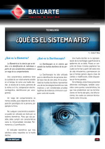 ¿Qué es el Sistema AFIS? Biometría y Dactiloscopía