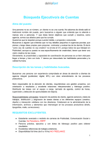 Búsqueda Ejecutivo/a de Cuentas