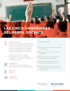 laS CinCO DimenSiOneS Del peRfil DOCente