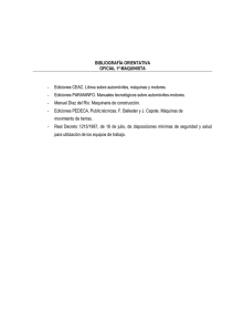BIBLIOGRAFÍA ORIENTATIVA OFICIAL 1ª MAQUINISTA