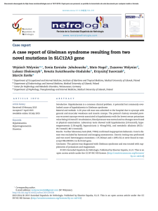 A case report of Gitelman syndrome resulting from two novel
