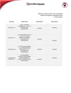 Oficinas/ Días feriados y No Laborables Estado Portuguesa