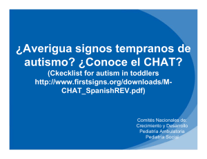 ¿Averigua signos tempranos de autismo? ¿Conoce el CHAT?