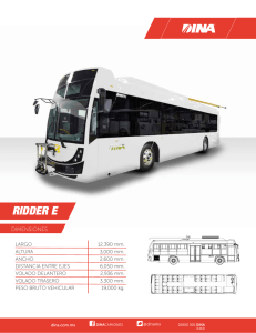 Especificaciones del autobús eléctrico RIDDER E | Hoja de datos