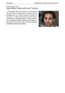 Sacha Baron Cohen podría ser Torrente