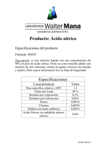 Producto: Ácido nítrico