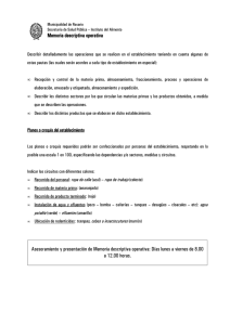 Memoria descriptiva operativa