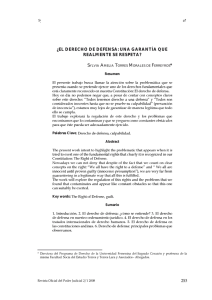 ¿EL DERECHO DE DEFENSA: UNA GARANTÍA QUE REALMENTE