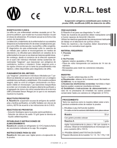 Prueba VDRL (USR): Detección de Sífilis - Información del Producto