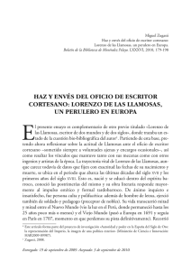Haz y envés del oficio de escritor cortesano: Lorenzo de las