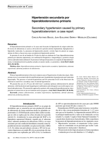 Hipertensión secundaria por hiperaldosteronismo primario