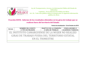 Fraccion XXVII – Informes giras trabajo
