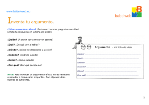 Inventa tu argumento.