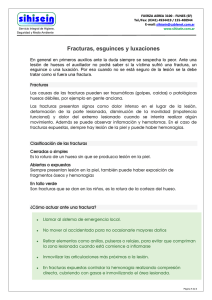 Fracturas, esguinces y luxaciones