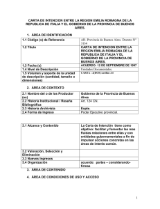 Carta de Intención entre la Región Emilia Romagna de la Republica