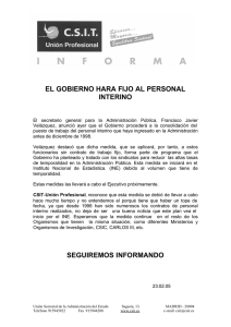 el gobierno hara fijo al personal interino.