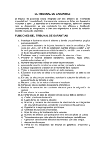 EL TRIBUNAL DE GARANTIAS FUNCIONES DEL TRIBUNAL DE