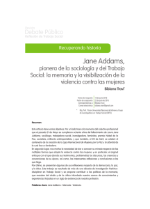 Jane Addams: Sociología, Trabajo Social y Violencia contra la Mujer
