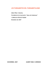 LOS FUNDAMENTOS DEL FUNDAMENTALISMO
