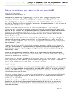 Sistema de salud saca nota roja en confianza y atención