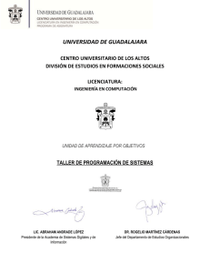 Taller de programación de sistemas - Centro Universitario de los Altos