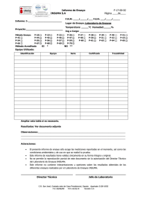 Informe de Ensayo F-17-00-02 Laboratorio de Ensayos INSUMA S.A