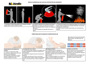 Extinción de fuego y masaje cardiovascular