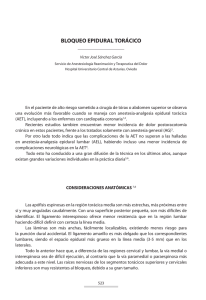 BLOQUEO EPIDURAL TORÁCICO