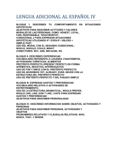 BLOQUE I: DESCRIBES TU COMPORTAMIENTO EN