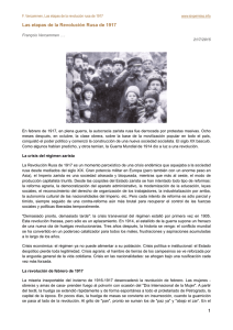 Las etapas de la revolución rusa de 1917