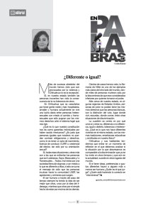 ¿Diferente o igual?