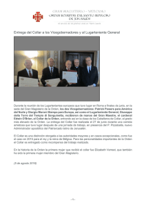 Entrega del Collar a los Vicegobernadores y al Lugarteniente General
