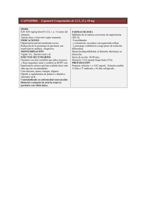 CAPTOPRIL Capoten® Comprimidos de 12.5, 25 y 50 mg