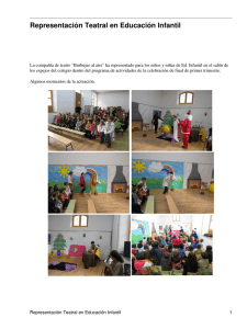 Representación Teatral en Educación Infantil
