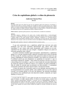 Crise do capitalismo global e o ethos da pleonexia