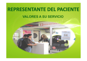 Representante del paciente. Lic. Silvia Pietanesi
