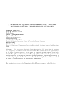 Mimetic Wave Equation Discretization & Absorbing Boundary Conditions