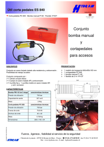 Conjunto bomba manual y cortapedales para accesos