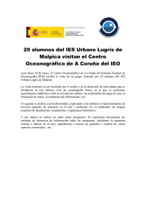 29 alumnos del IES Urbano Lugrís de Malpica visitan el Centro