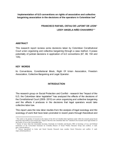 Implementation of ILO conventions on rights of associative and