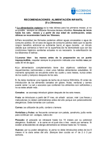 Recomendaciones de alimentación de 0 a 24 meses