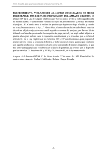 PROCEDIMIENTO, VIOLACIONES AL (ACTOS CONSUMADOS DE