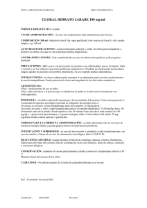 CLORAL HIDRATO JARABE 100 mg/ml