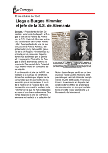 Llega a Burgos Himmler, el jefe de la S.S. de Alemania
