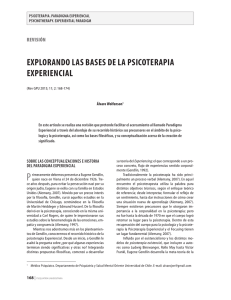 Explorando las basEs dE la psicotErapia ExpEriEncial