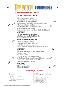 Tell Me All About It: Family & Descriptions Song Lyrics
