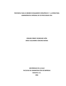 propuesta para el redireccionamiento estratégico y la estructura